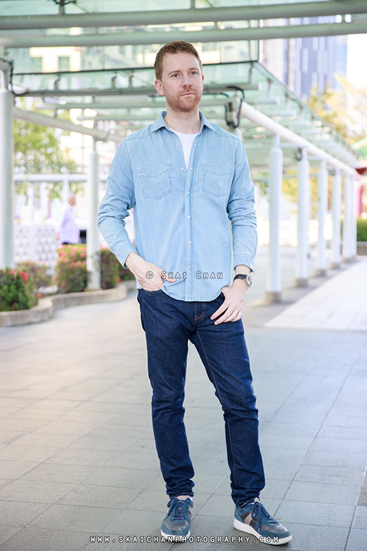 Outdoor men's fashion photoshoot with Gwendal @ Chinatown