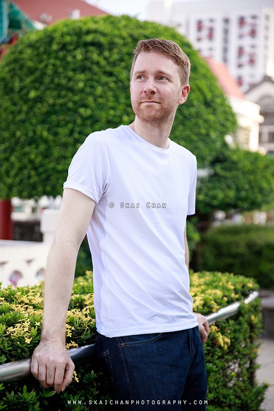 Outdoor men's fashion photoshoot with Gwendal @ Chinatown
