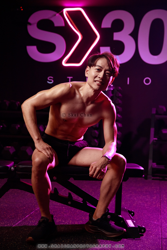 Men's fitness gym photoshoot session with Jeffrey Yeo at S30 (Tanjong Pagar)