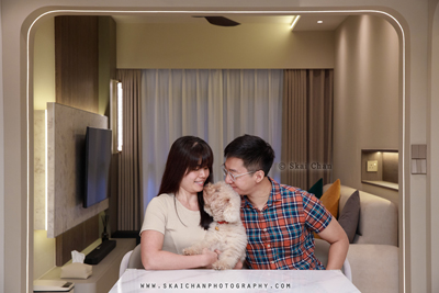 Indoor Couple with Pet Dog Photoshoot - Couple: Ray & Jiaqi