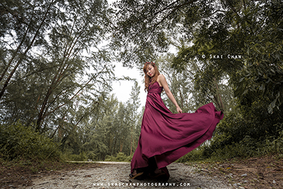 High-End Outdoor Forest Themed Photoshoot - Beverley Angkangon @ Coney Island