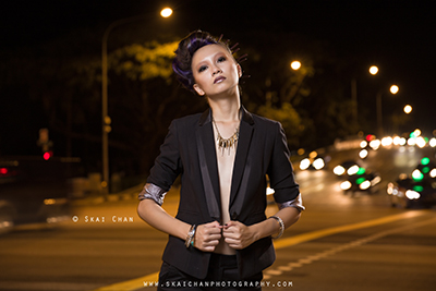 Night Outdoor Edgy fashion Photoshoot - Tan Rou Ying @ Haji Lane