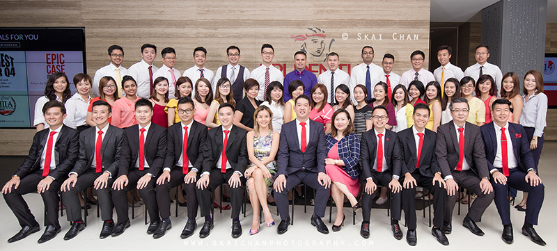 Corporate group photoshoot with DPG (Prudential) at Prudential @ Scotts