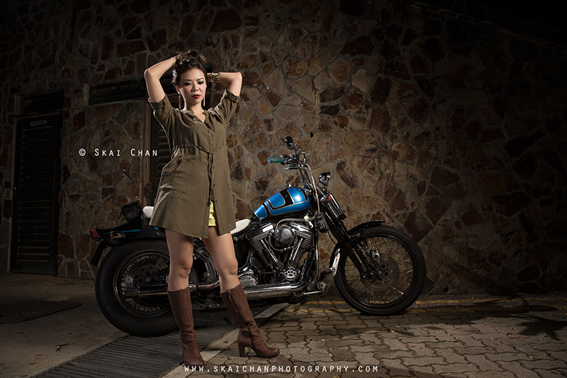 Themed motorcycle night photoshoot with Boon Hui at Bishan-Ang Mo Kio Park