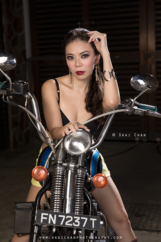 Themed motorcycle night photoshoot with Boon Hui at Bishan-Ang Mo Kio Park