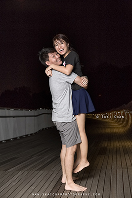 High-End Night Outdoor Couple Photoshoot - Shengyang & Huiting @ Henderson Waves
