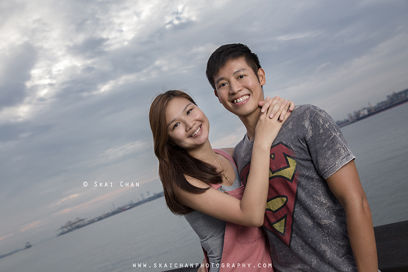 Sunset couple photoshoot with Kaiwei & Stella at Punggol Ranch