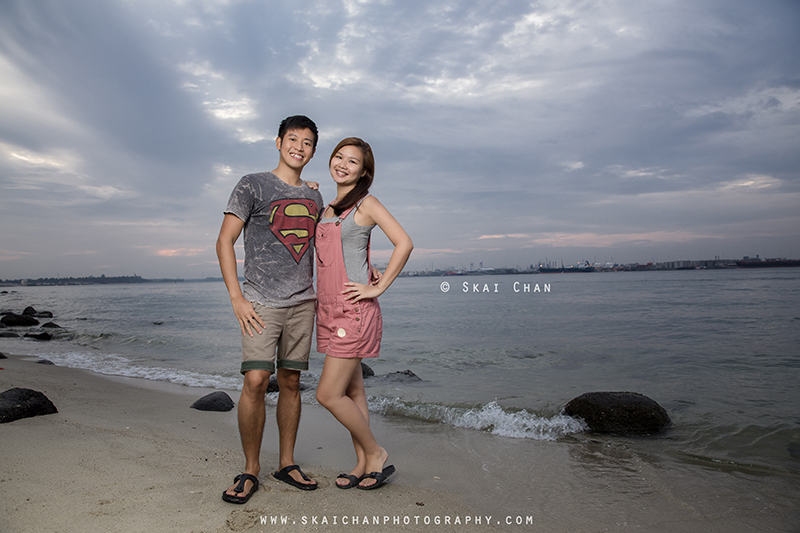 Sunset couple photoshoot with Kaiwei & Stella at Punggol Ranch