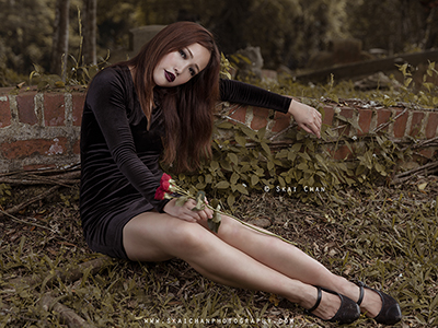 High-End Halloween Gothic Themed Photoshoot - Ivy Tan