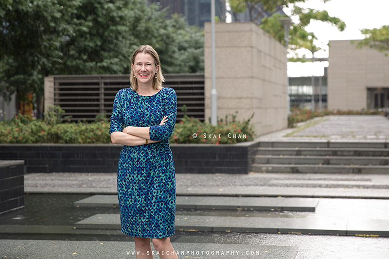 Corporate portrait photoshoot with Ghislaine Nadaud at The Lawn @ Marina Bay