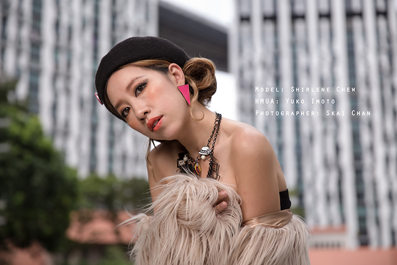 Cool beauty fashion portrait photoshoot with Shirlene Chew at Tanjong Pagar