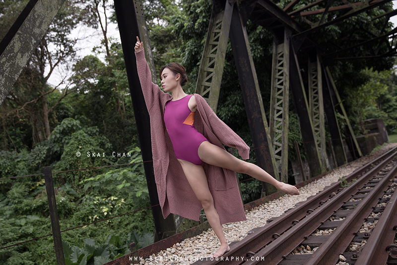 Outdoor dance photoshoot with Teo Shu Ying at Railway bridge near The Rail Mall