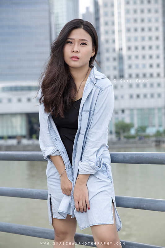 Street streetwear fashion photoshoot with Esther Pai Min Li at Old Parliament Lane & Boat Quay