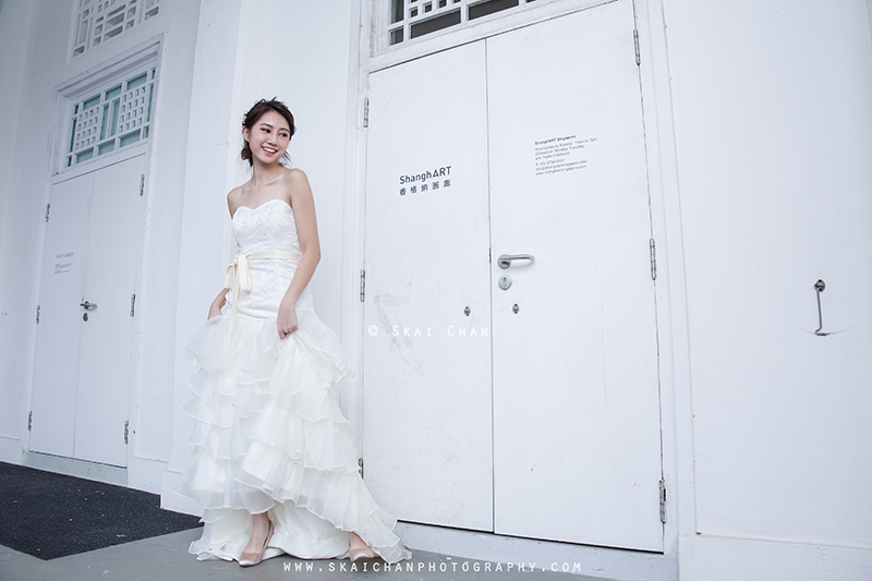 Bridal / Wedding photoshoot with Hilary at Gillman Barracks