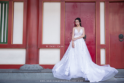 Casual Outdoor Bridal Photoshoot - Khin Thuzar Kyaw @ Buddha Tooth Relic Temple, Chinatown