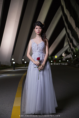 High-End Night Bridal Photoshoot - Robyn Skye @ Gardens by the Bay