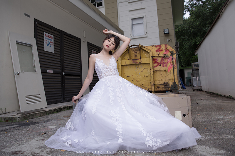 Bridal / Wedding photoshoot with Hilary at Pearl's Hill Terrace