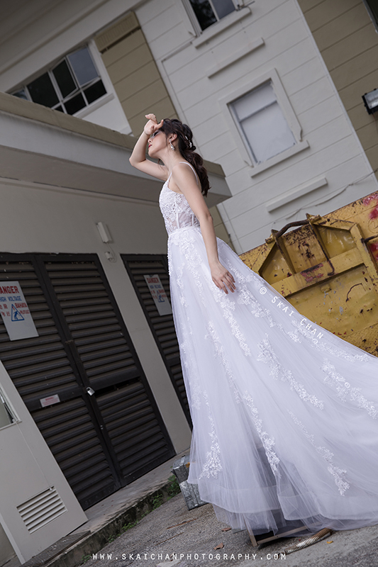 Bridal / Wedding photoshoot with Hilary at Pearl's Hill Terrace