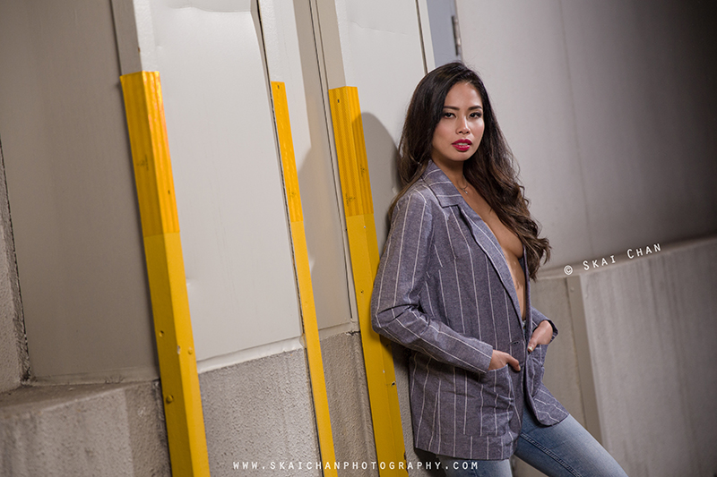 Night fashion photoshoot with Karen Ivy Diaz at Tanjong Pagar