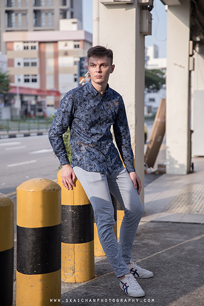 outdoor men's fashion photoshoot in Singapore
