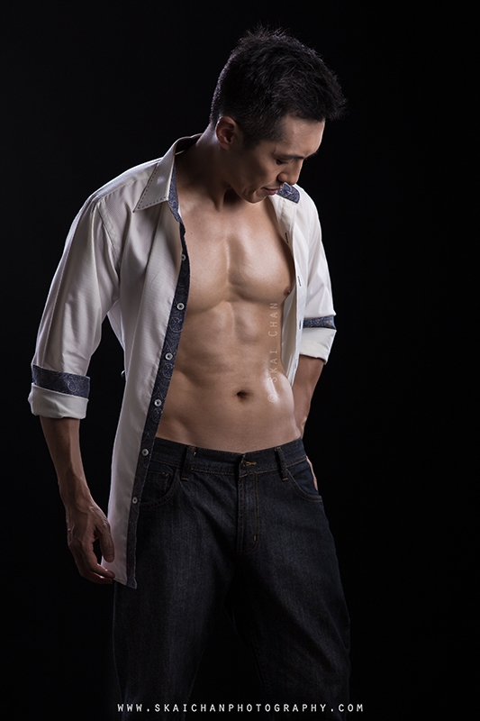 Male physique fitness studio photoshoot with Liu Wing Lun at Photography Studio (Tanjong Pagar)