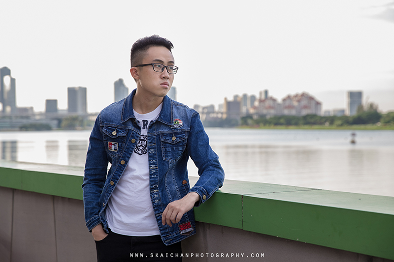 Men's fashion photoshoot with Lewis Low at Marina Barrage & Gardens by the Bay