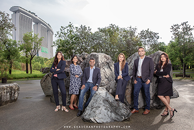 High-End Outdoor Corporate Group Photoshoot - Kaaryka Singapore (group) @ Serene Garden @ Gardens by the Bay