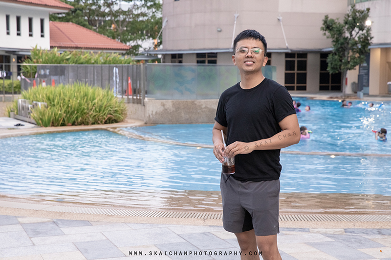 Men's lifestyle portrait photoshoot with Barry Chow @ Swimming Pool (Chevrons)