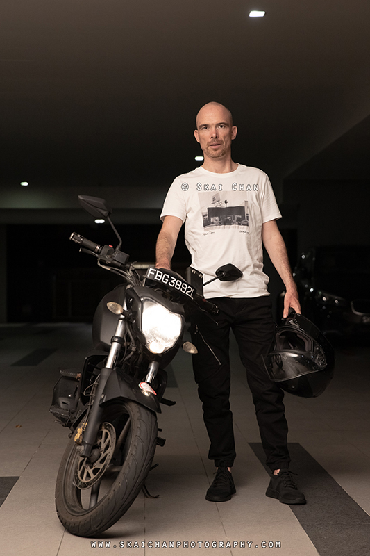 Night motorbike photoshoot with Jerome Cheze at Carpark