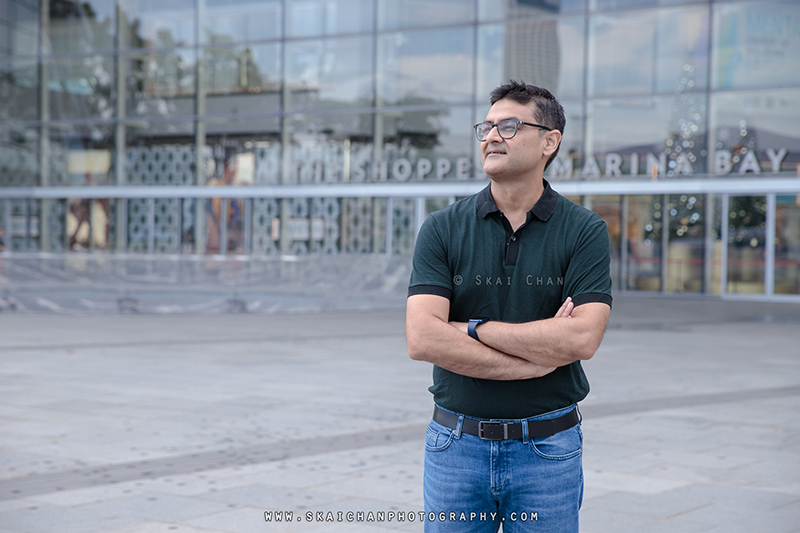 Men's fashion lifestyle photoshoot with Gaurav Trivedi @ Marina Bay Sands (MBS)