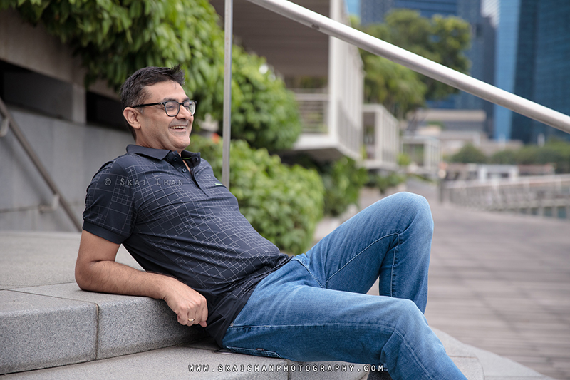 Men's fashion lifestyle photoshoot with Gaurav Trivedi @ Marina Bay Sands (MBS)