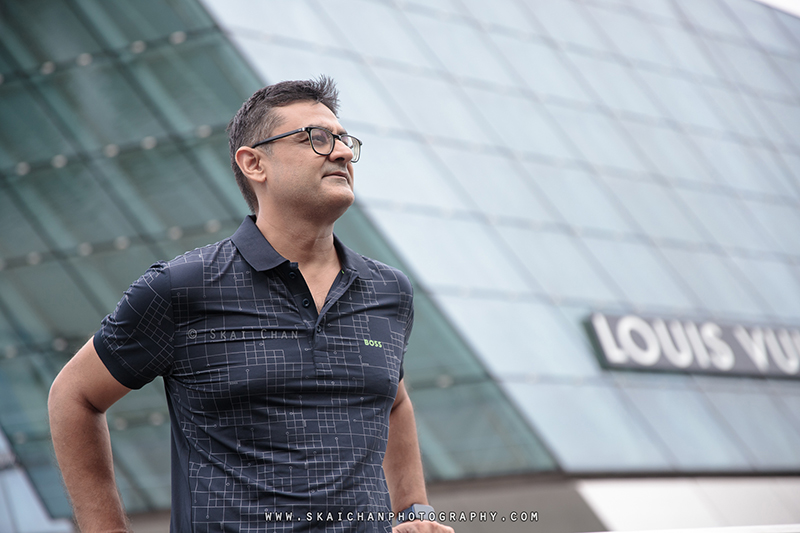 Men's fashion lifestyle photoshoot with Gaurav Trivedi @ Marina Bay Sands (MBS)