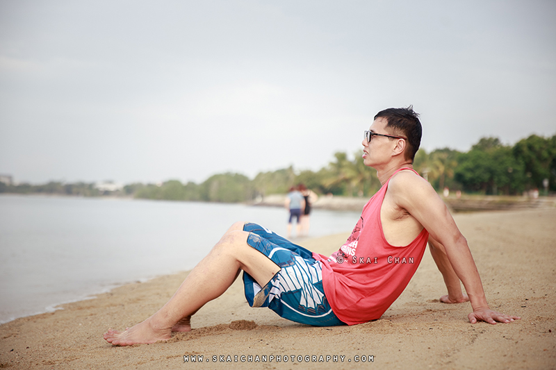 Fitness lifestyle photoshoot with Raymond Chan at Pasir Ris Beach