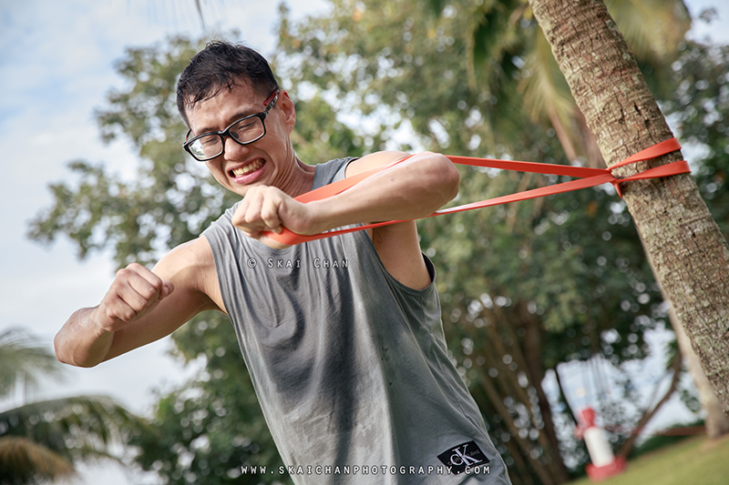 Fitness workout photoshoot with Raymond Chan at Pasir Ris Beach