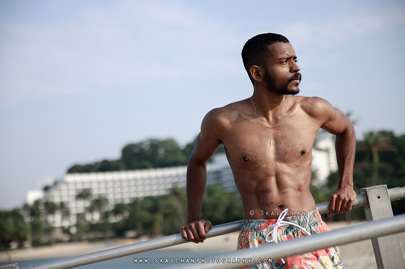 Lifestyle beach fitness photoshoot with Daniel Stephen @ Siloso Beach, Sentosa