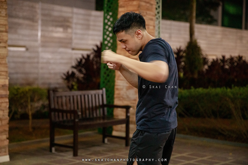 Muay Thai Shadow-Boxing photoshoot with Raymund @ Tavistock Avenue Park (Serangoon Garden)