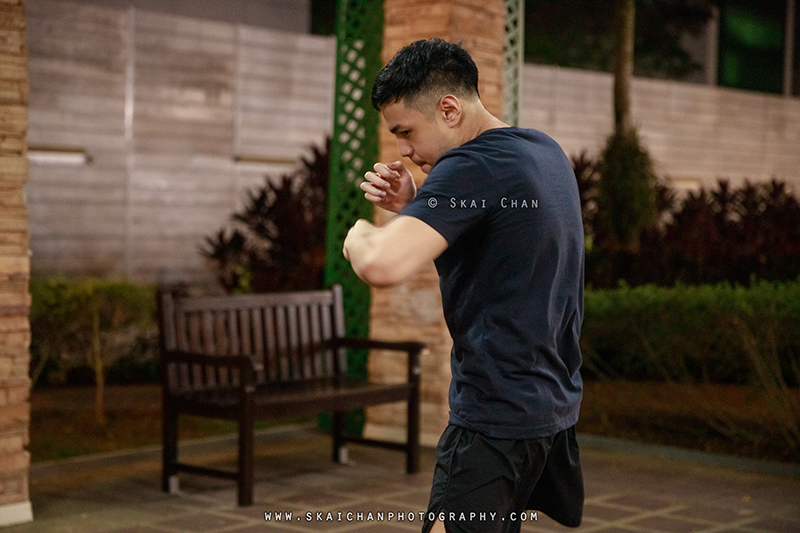 Muay Thai Shadow-Boxing photoshoot with Raymund @ Tavistock Avenue Park (Serangoon Garden)