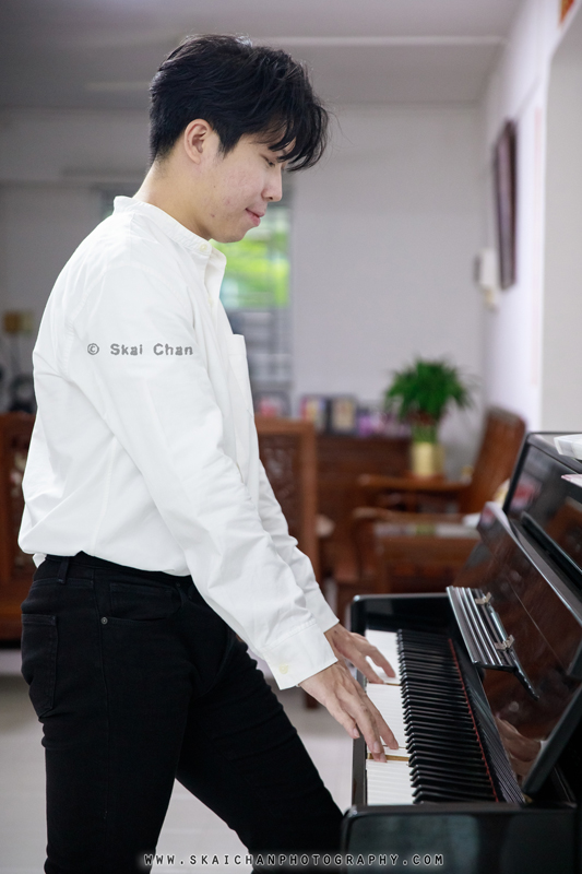 Music piano photoshoot with Jun Hao @ Home